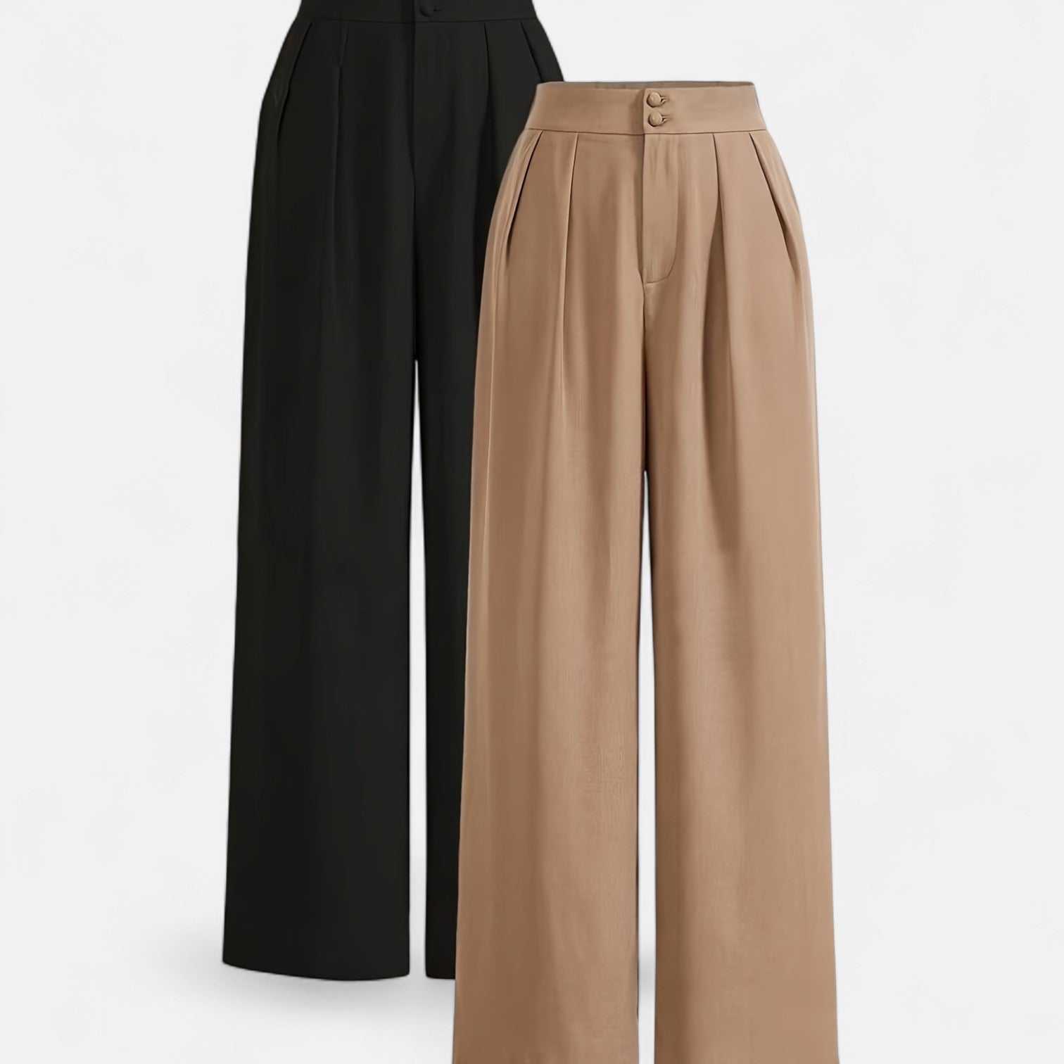 Monorez - 2-Pack High-Waisted Relaxed-Fit Pants