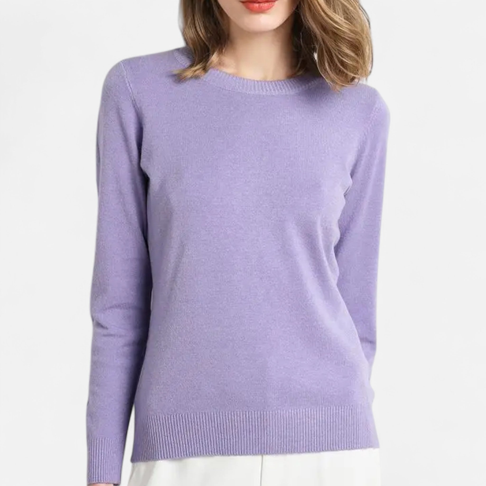 Monorez - Women’s Merino Wool Sweater – Timeless O-Neck Elegance