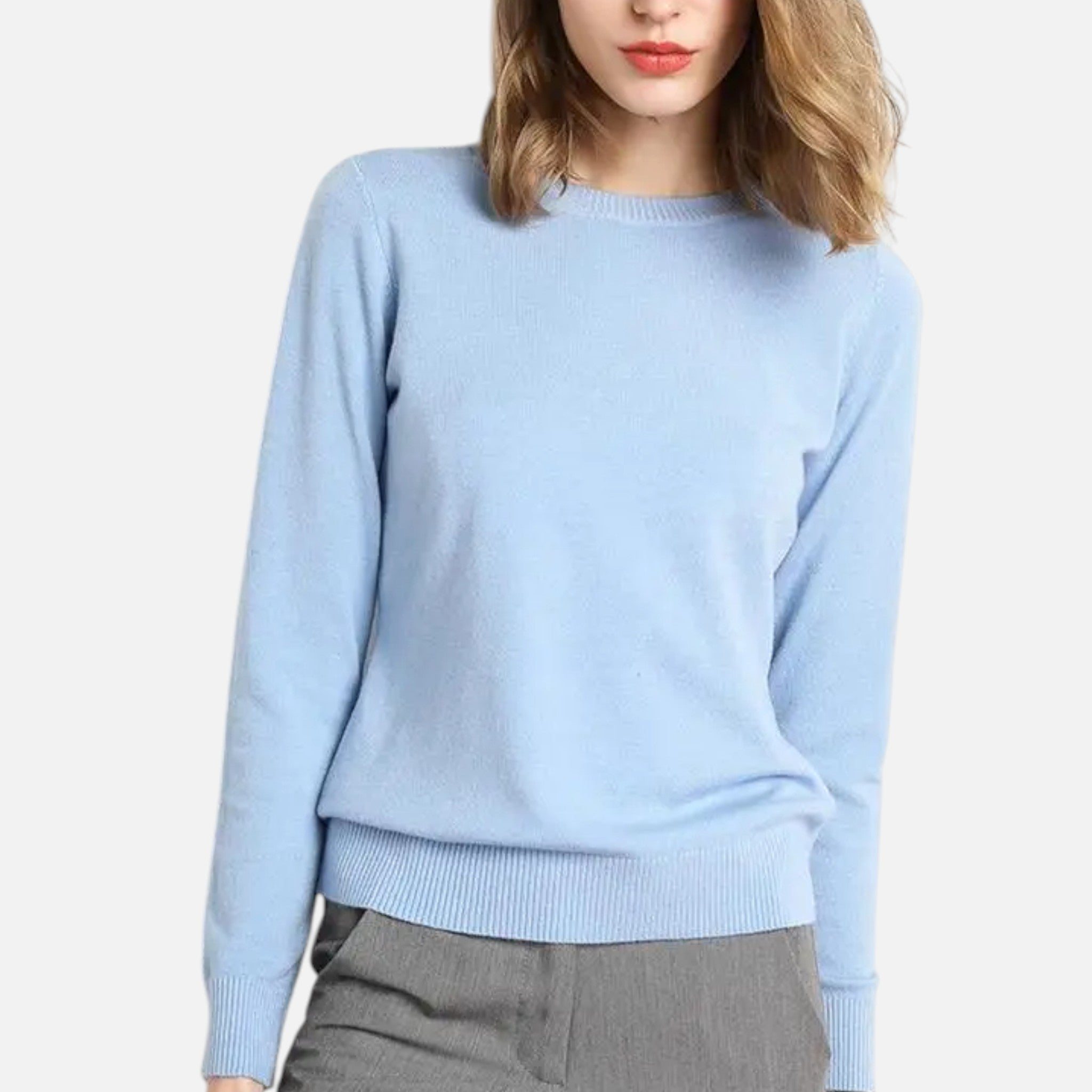 Monorez - Women’s Merino Wool Sweater – Timeless O-Neck Elegance