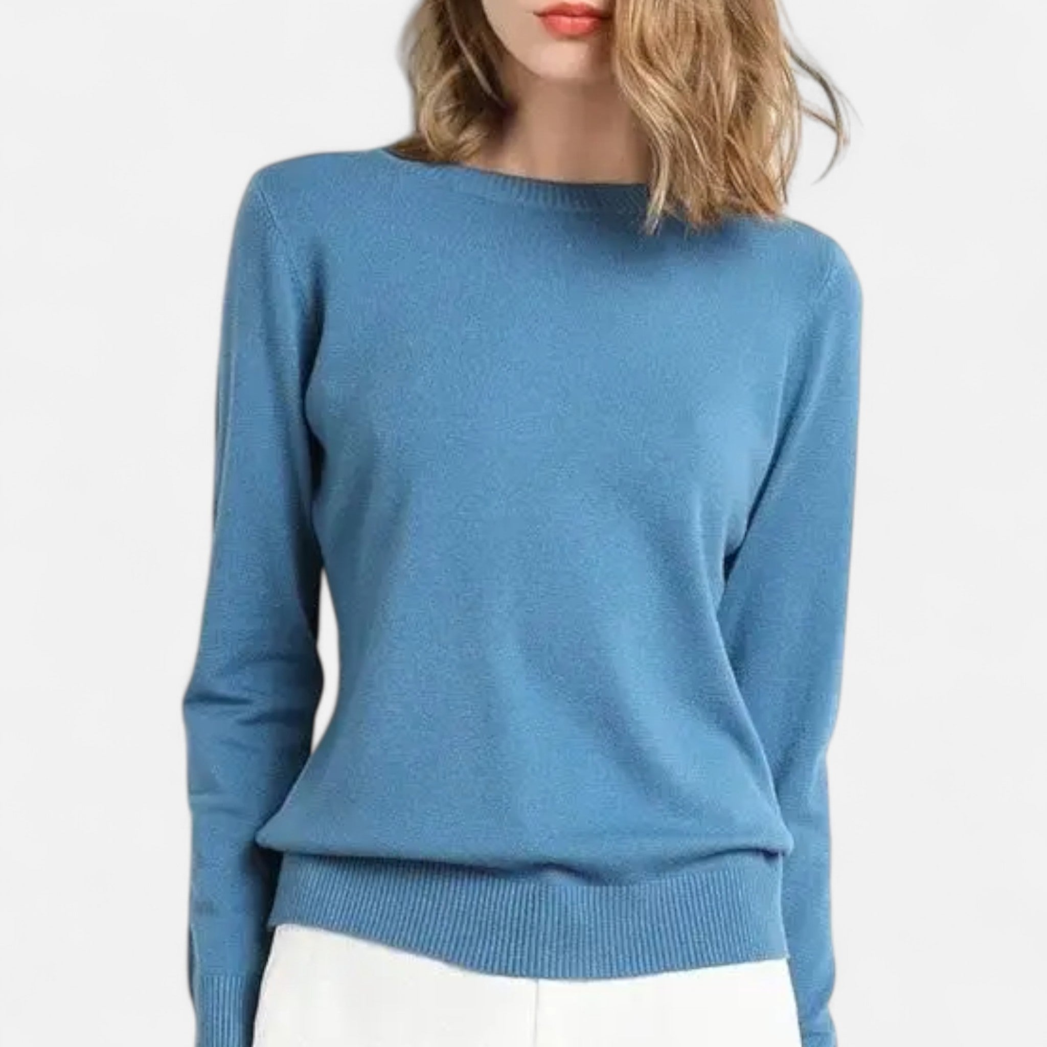 Monorez - Women’s Merino Wool Sweater – Timeless O-Neck Elegance