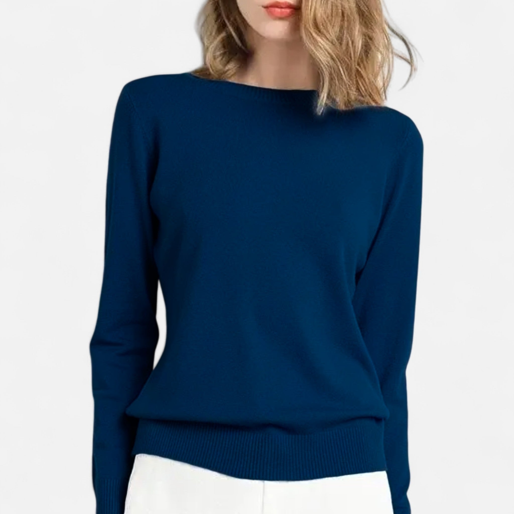Monorez - Women’s Merino Wool Sweater – Timeless O-Neck Elegance