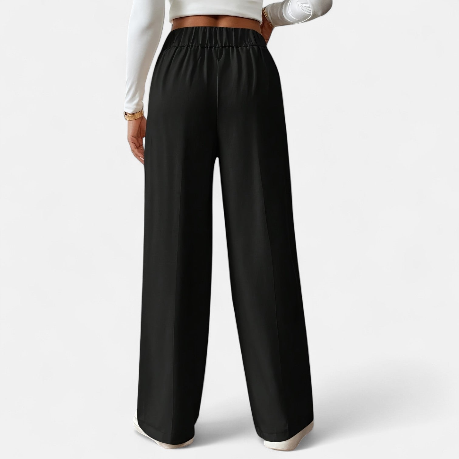 Monorez - Comfortable High-Waist Relaxed Fit Pants