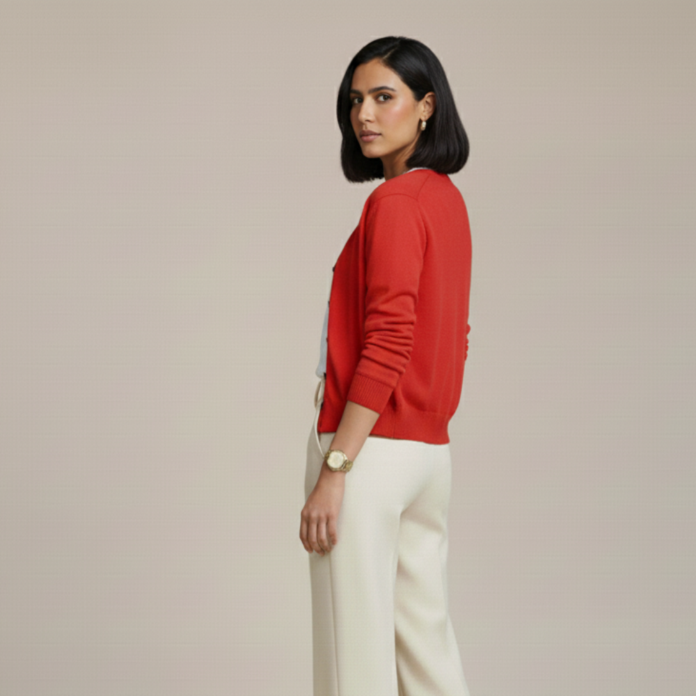 Monorez - Chic Casual V-Neck Button-Up Cardigan