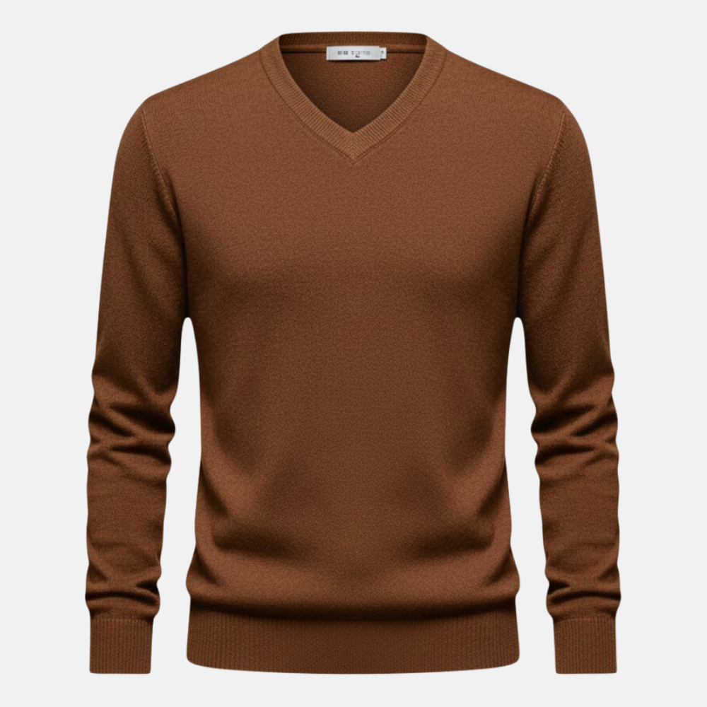 Monorez | Men’s Stretch Knit V-Neck Pullover