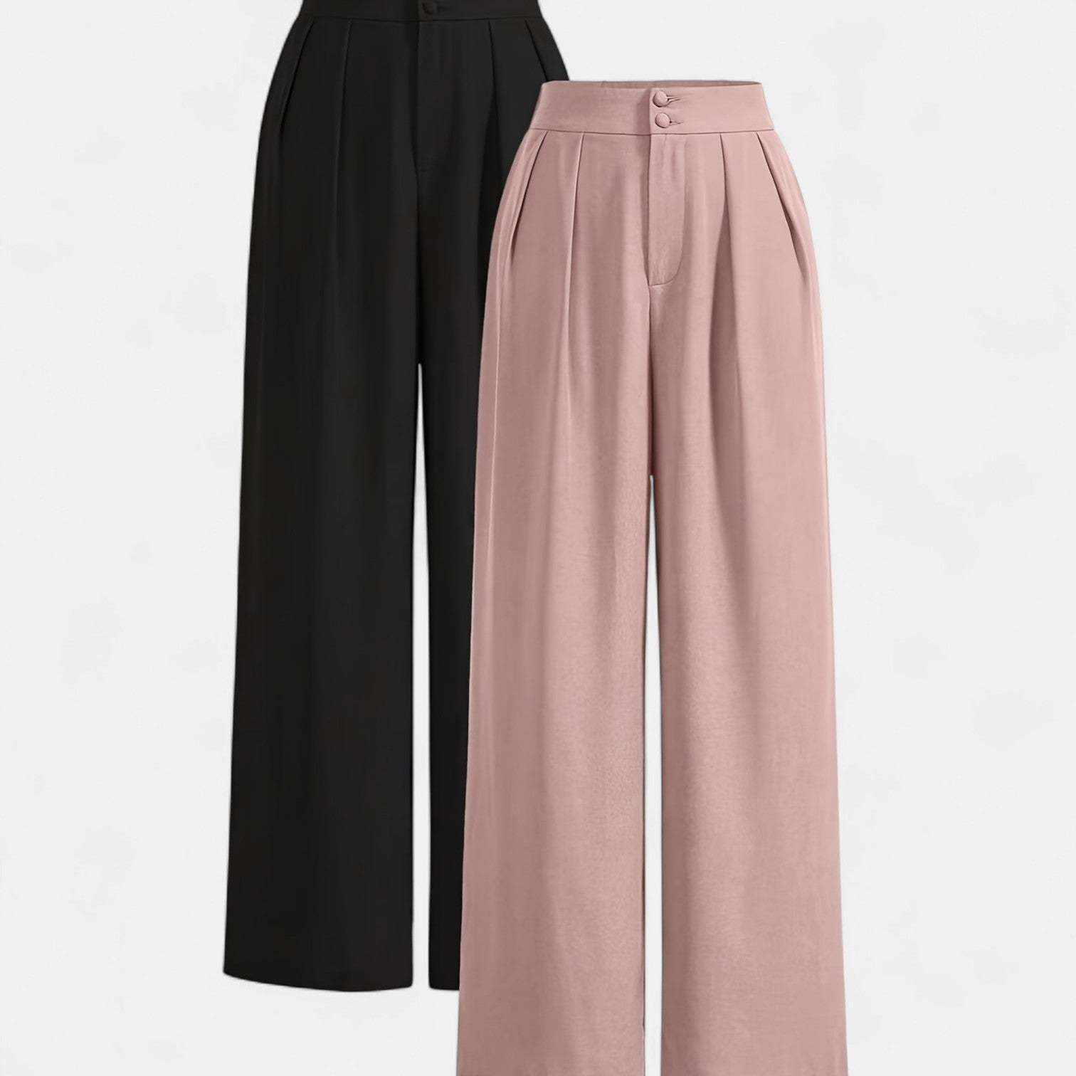 Monorez - 2-Pack High-Waisted Relaxed-Fit Pants