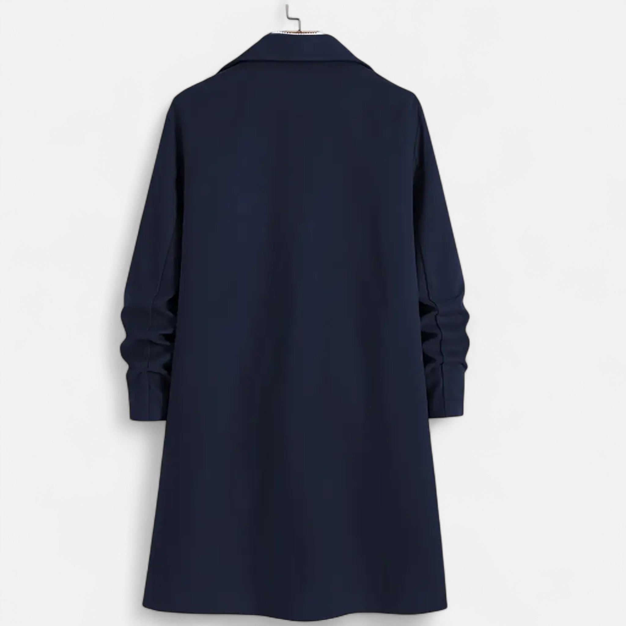 Monorez | Men’s Classic Long Coat – Notch Lapel Elegance