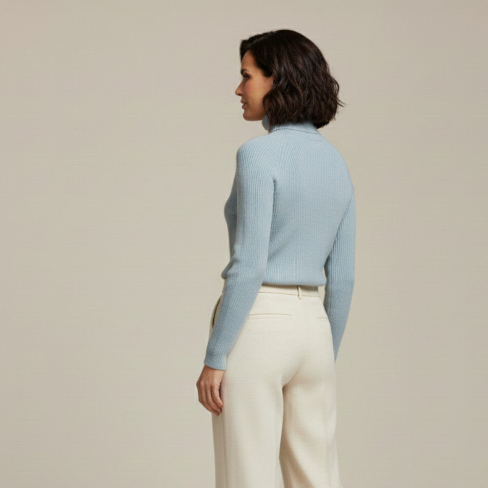 Monorez - Cozy Solid Turtle Neck Long Sleeve Sweater