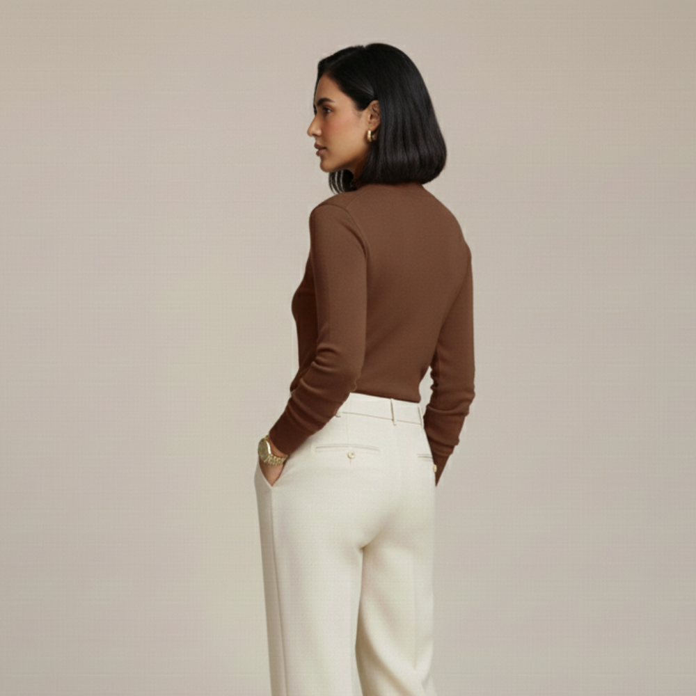 Monorez - High-Neck Women's Long-Sleeve Pullover