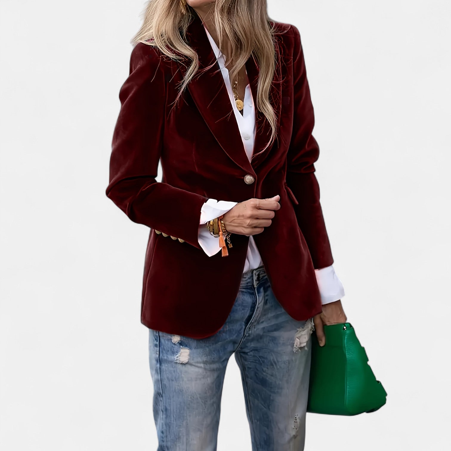 Monorez - Regular Fit Mid-Stretch Single-Button Blazer