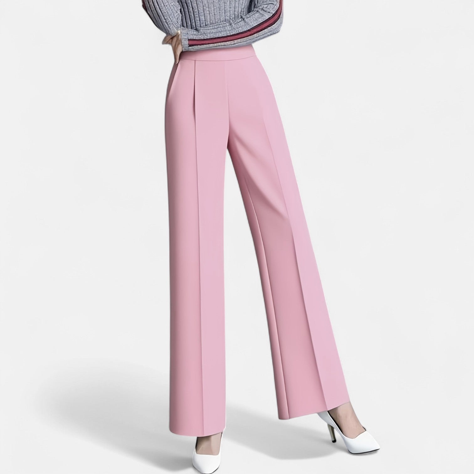 Monorez - Women'S Elegant High-Waist Wide-Leg Pants with Side Pockets