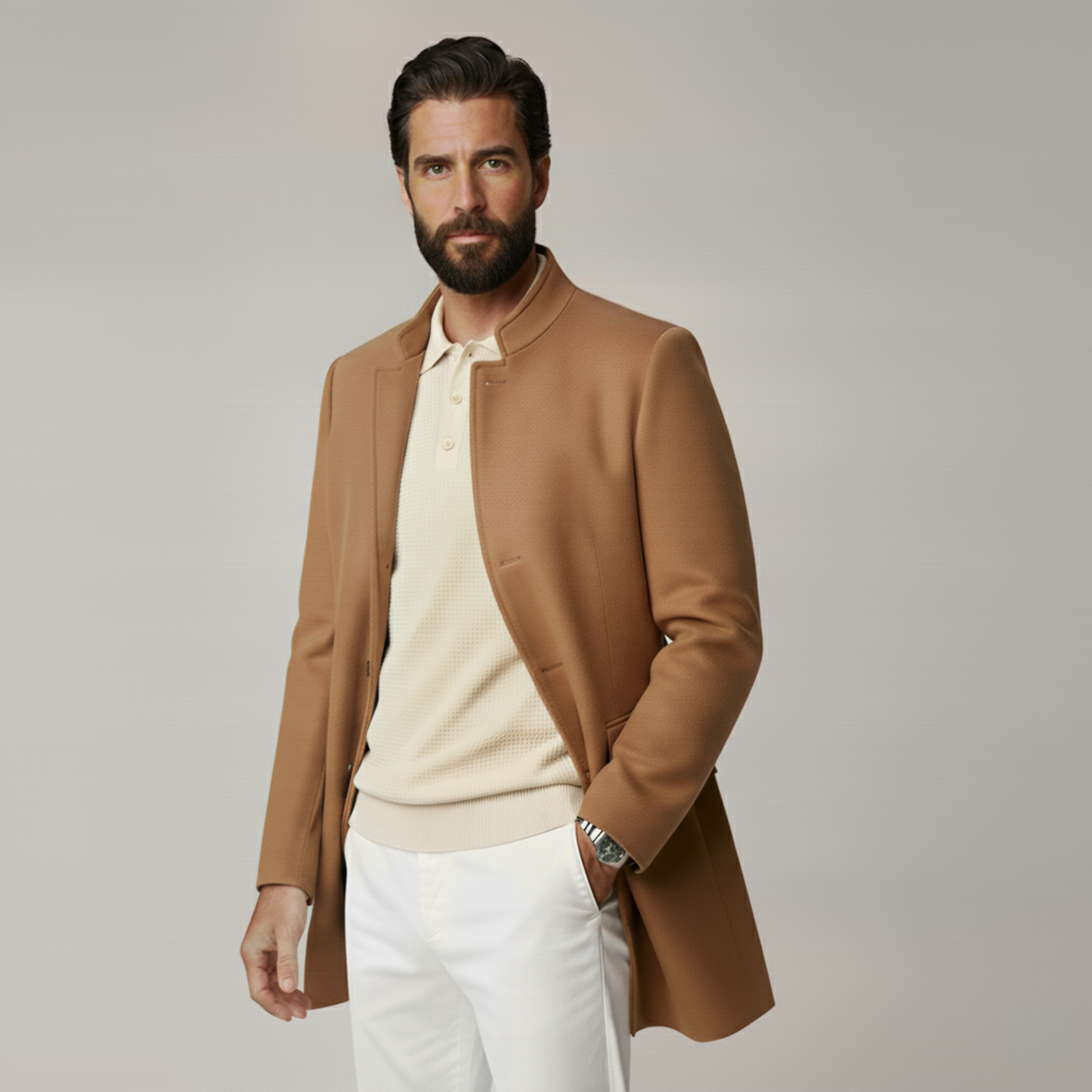 Monorez | Men’s Classic Tailored Coat – Effortless Comfort
