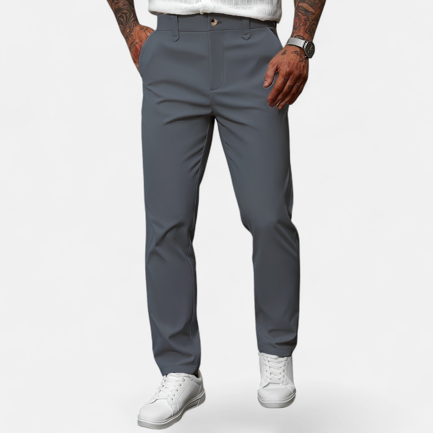 Monorez - Casual Regular Fit Dress Trousers