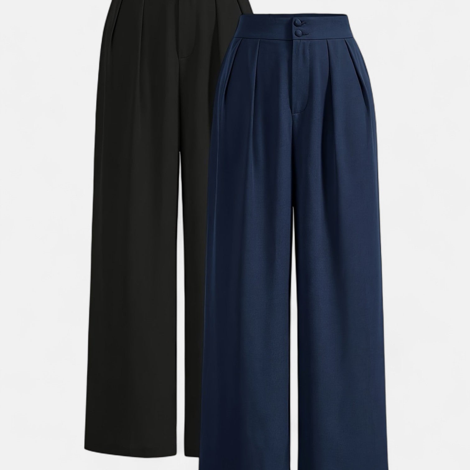 Monorez - 2-Pack High-Waisted Relaxed-Fit Pants