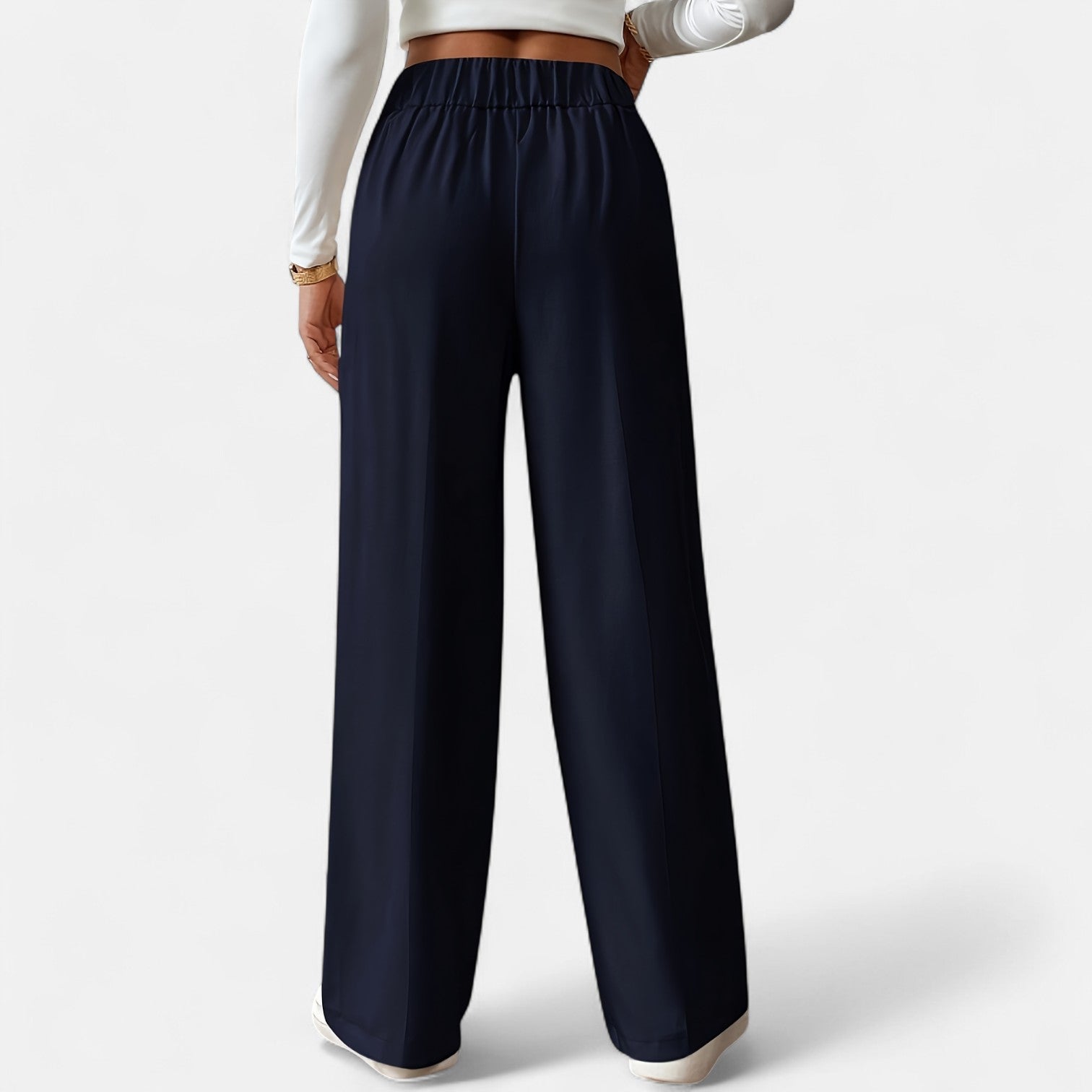 Monorez - Comfortable High-Waist Relaxed Fit Pants