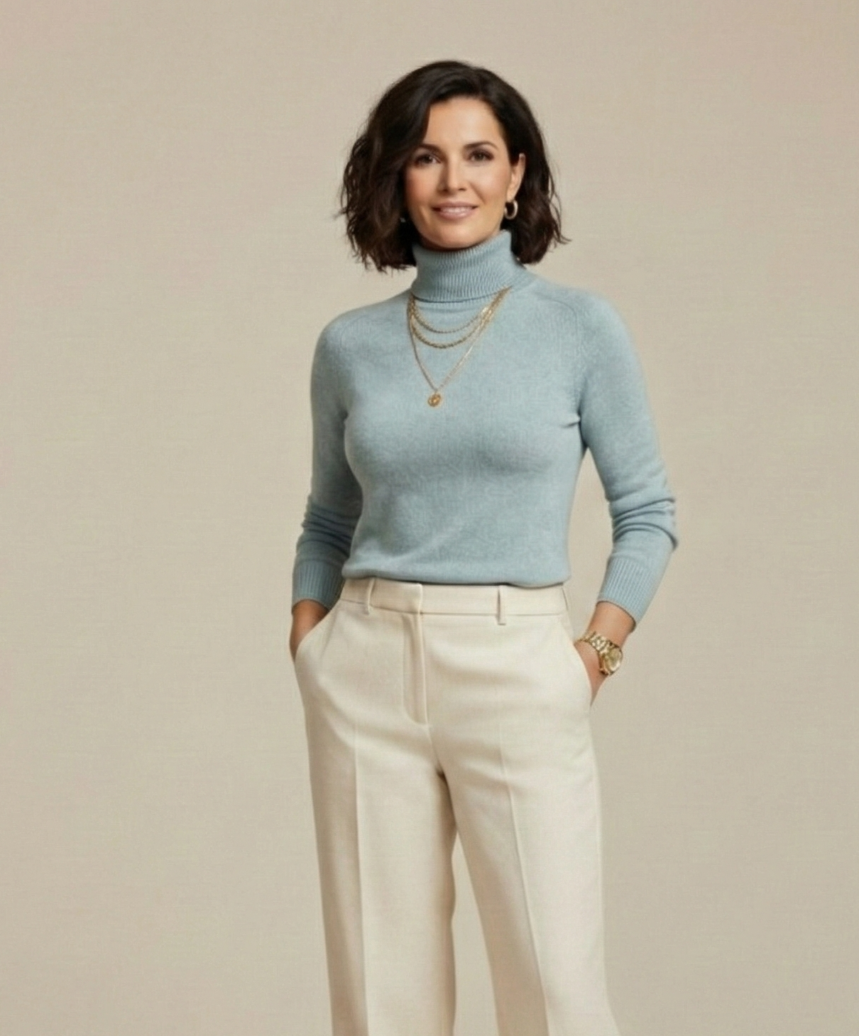 Monorez - Cozy Solid Turtle Neck Long Sleeve Sweater