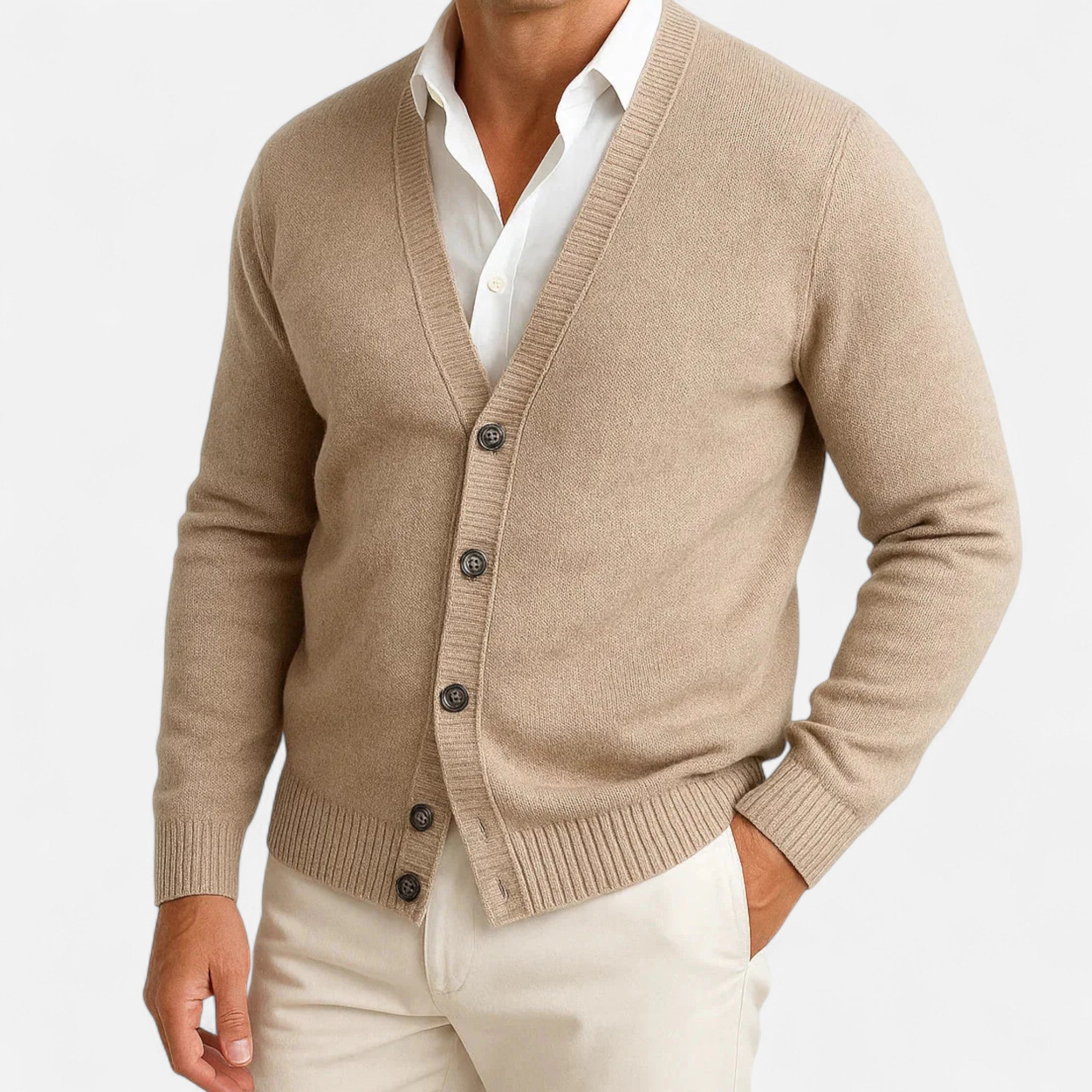 Monorez | Men’s Cashmere V-Neck Pullover – Slim Fit