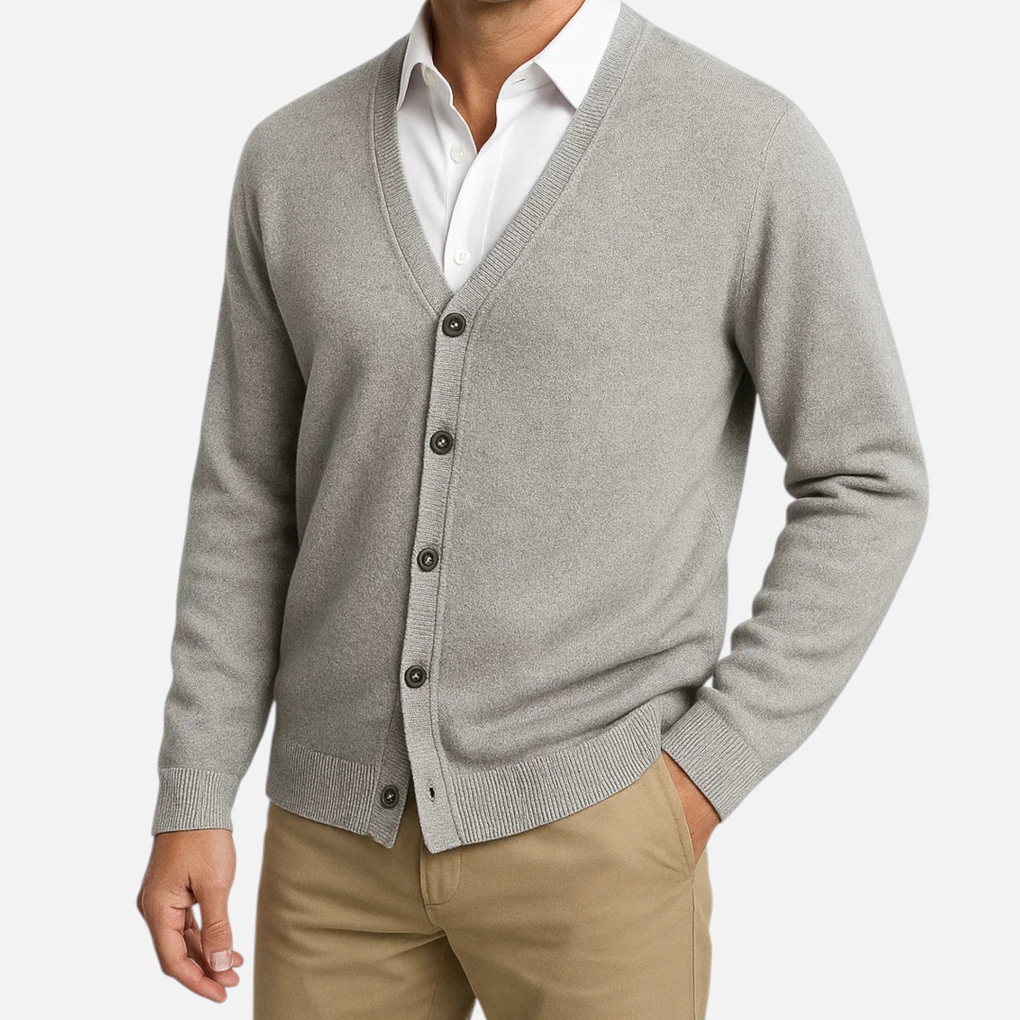 Monorez | Men’s Cashmere V-Neck Pullover – Slim Fit
