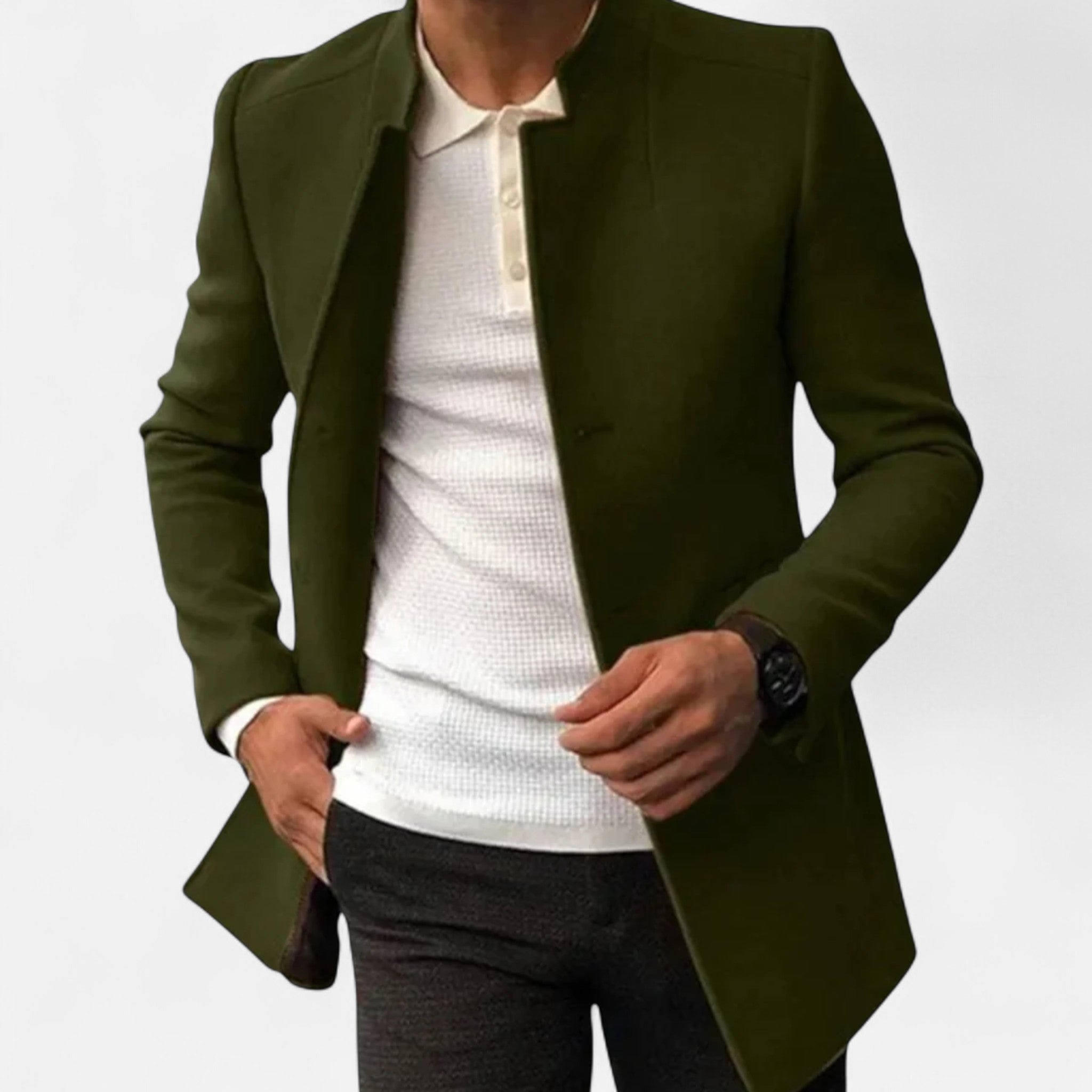 Monorez | Men’s Classic Tailored Coat – Effortless Comfort