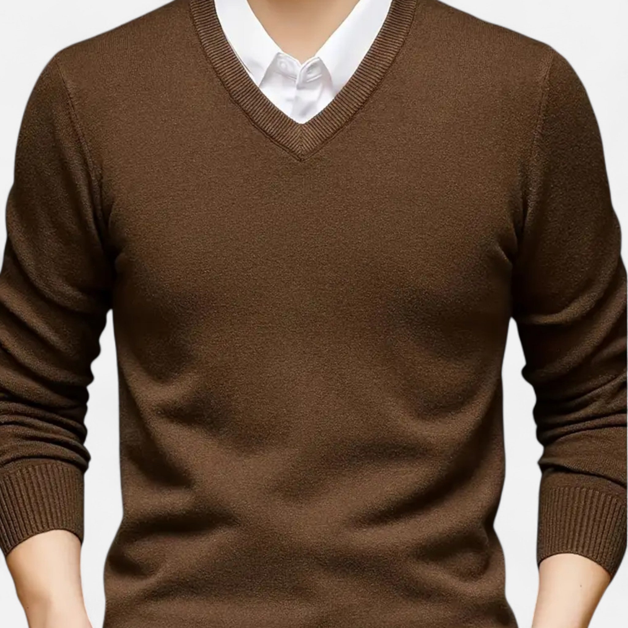 Monorez | Men’s Stretch Knit V-Neck Pullover