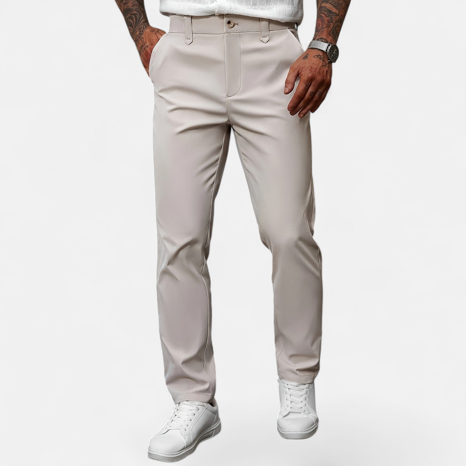 Monorez - Casual Regular Fit Dress Trousers