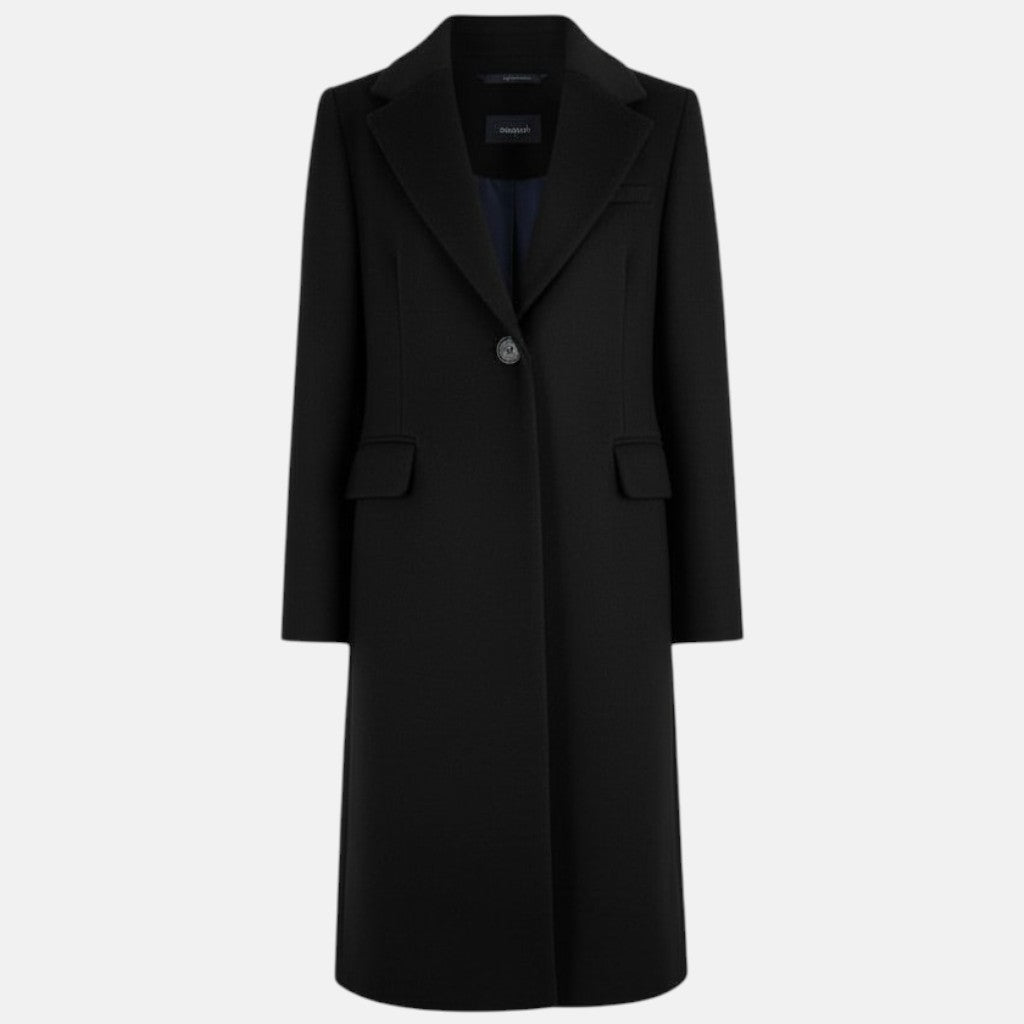 Monorez - Women’s Overcoat – Lapel Collar Elegance