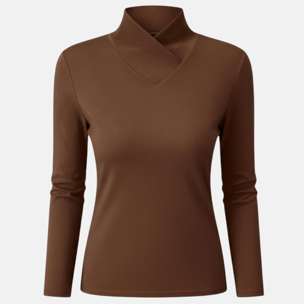 Monorez - High-Neck Women's Long-Sleeve Pullover