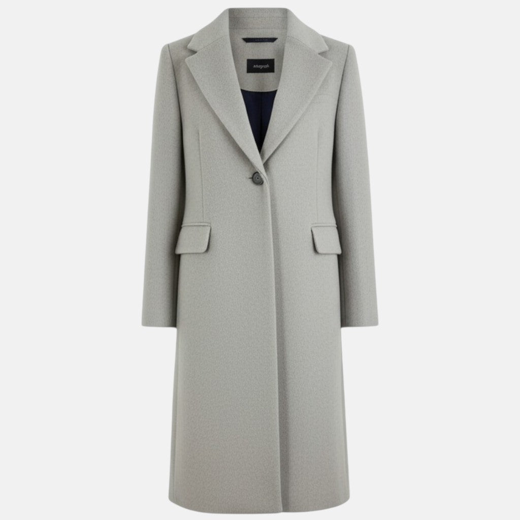 Monorez - Women’s Overcoat – Lapel Collar Elegance