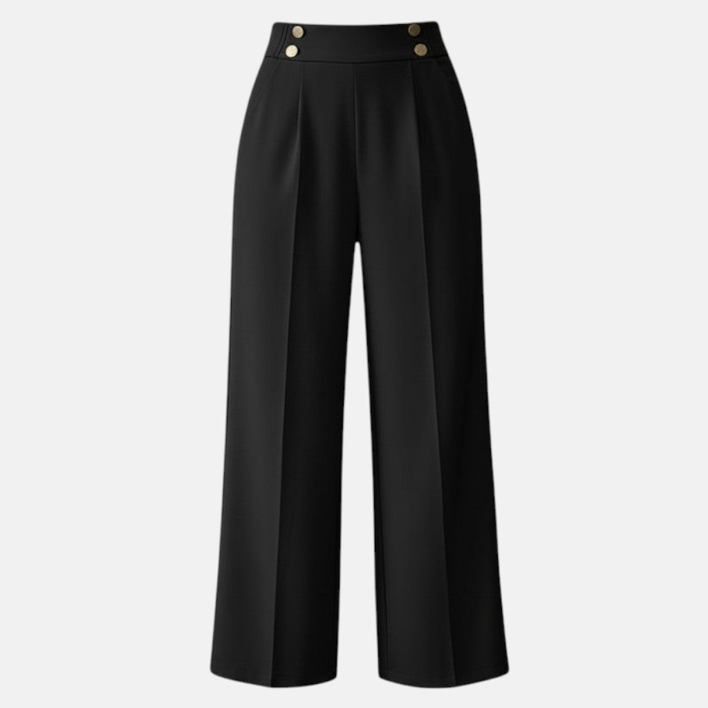 Monorez - Comfortable High-Waist Relaxed Fit Pants