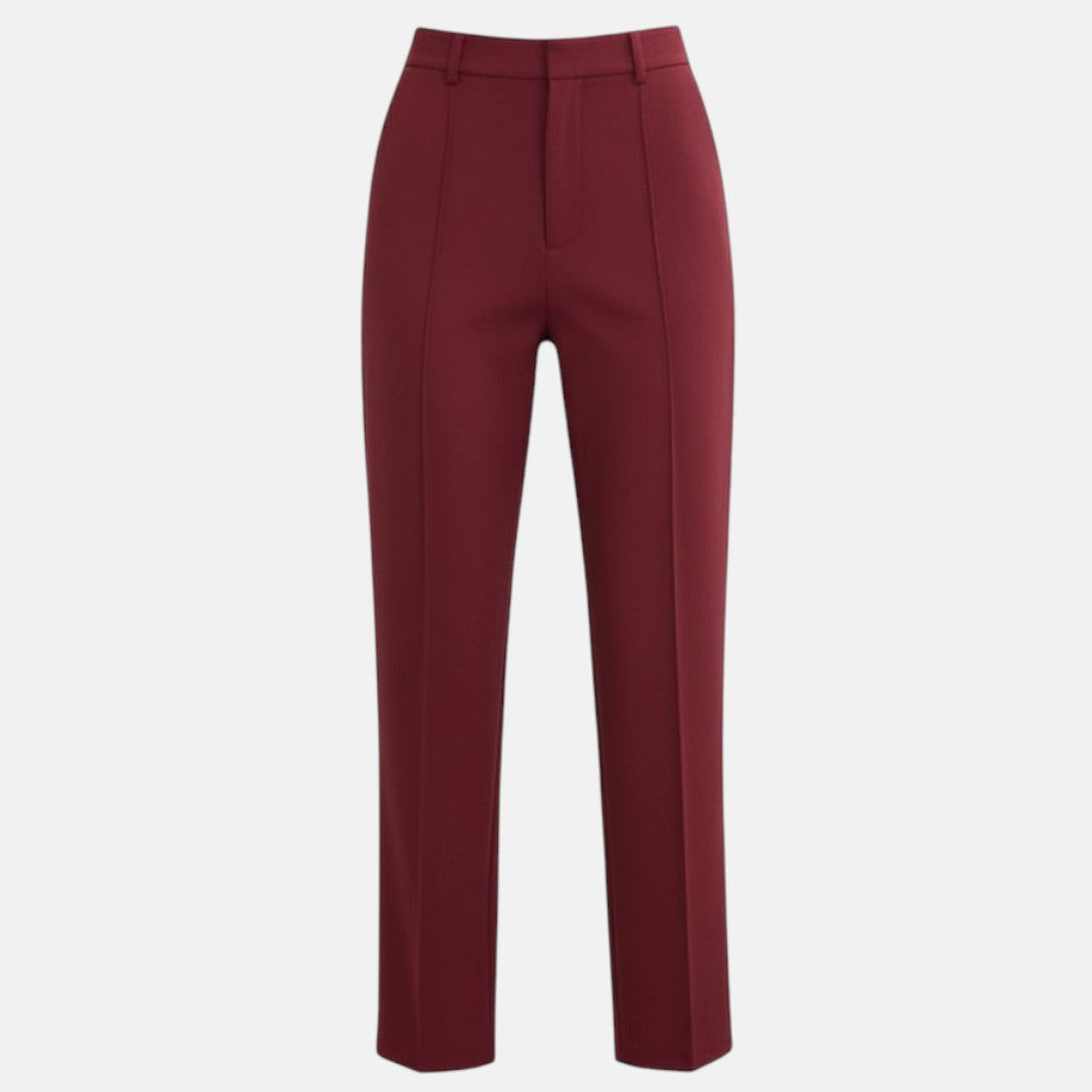 Monorez - High Waist Pintuck Straight Leg Women's Pants