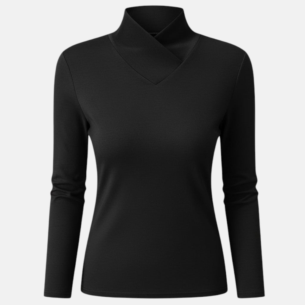 Monorez - High-Neck Women's Long-Sleeve Pullover