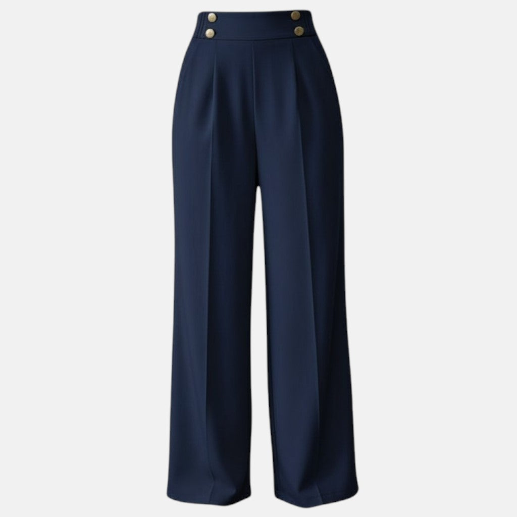 Monorez - Comfortable High-Waist Relaxed Fit Pants