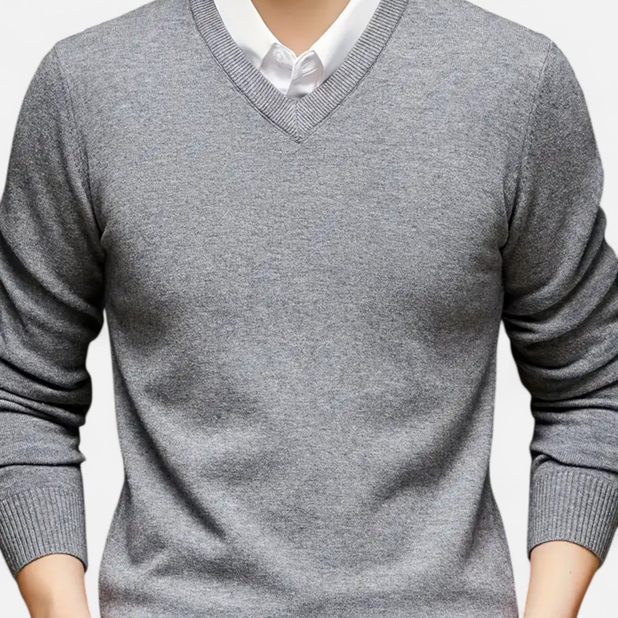 Monorez | Men’s Stretch Knit V-Neck Pullover