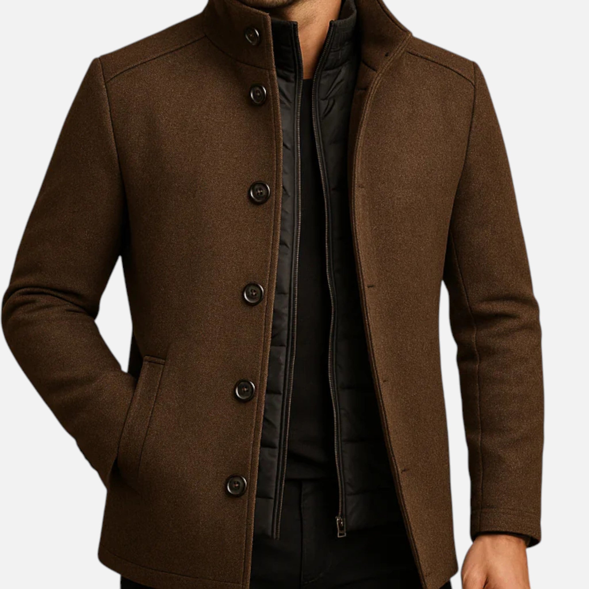 Monorez | Men’s Premium High Collar Wool Coat