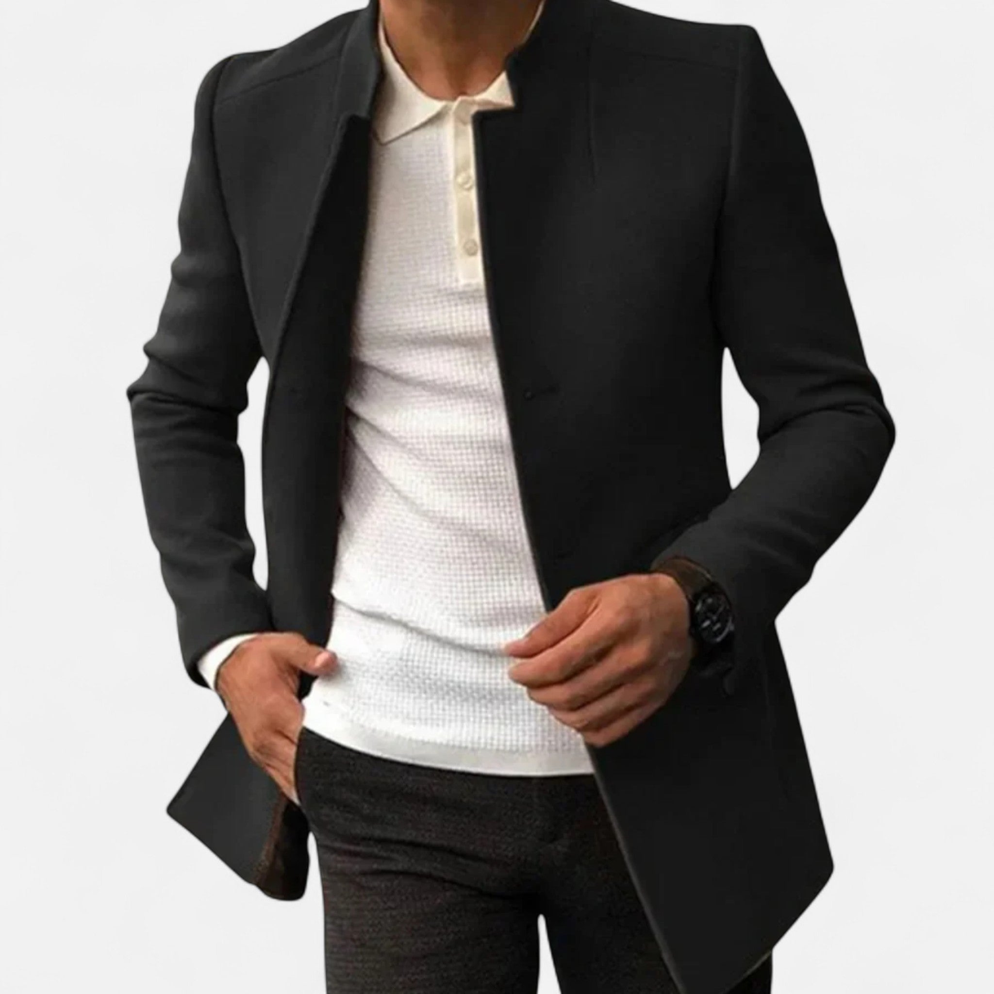 Monorez | Men’s Classic Tailored Coat – Effortless Comfort