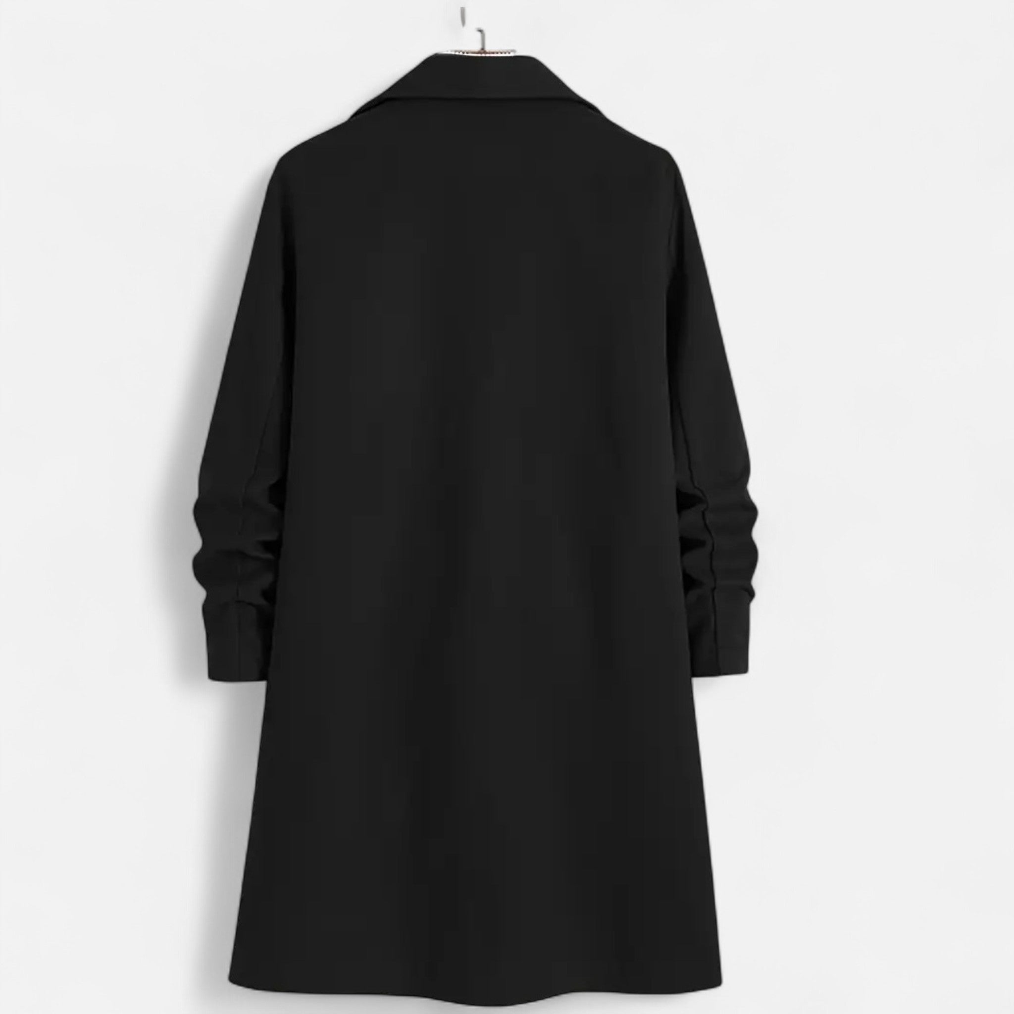 Monorez | Men’s Classic Long Coat – Notch Lapel Elegance