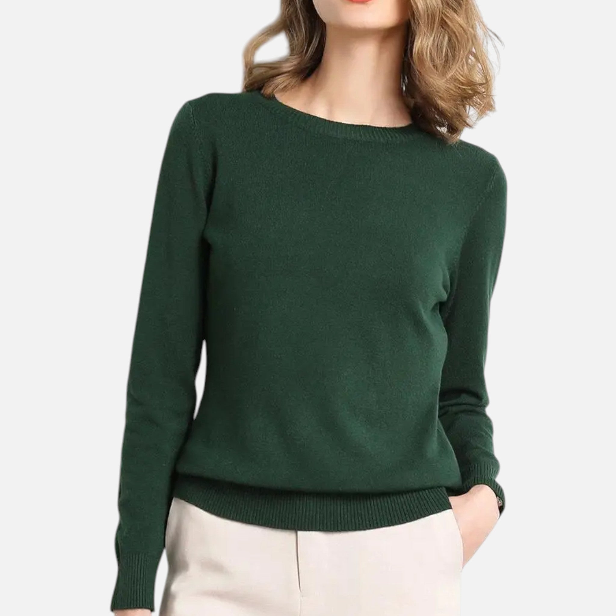Monorez - Women’s Merino Wool Sweater – Timeless O-Neck Elegance
