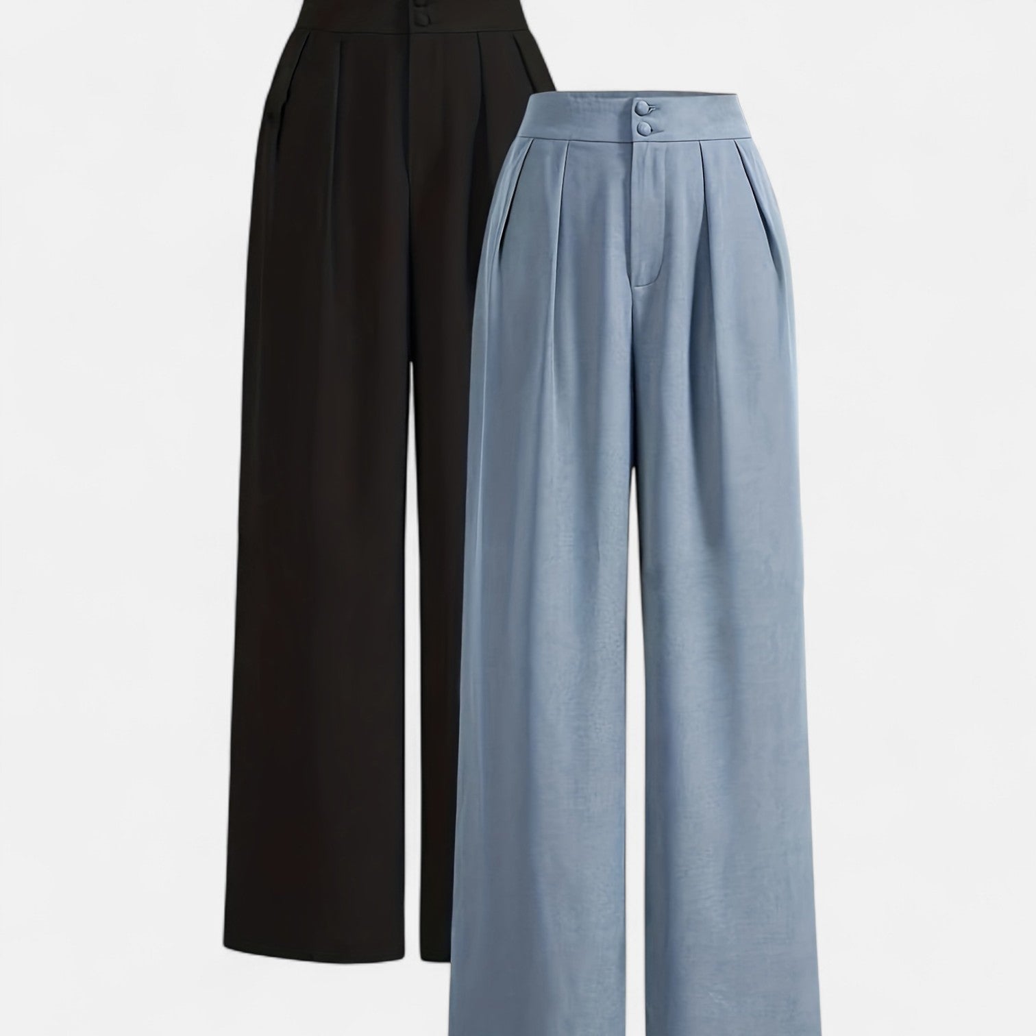 Monorez - 2-Pack High-Waisted Relaxed-Fit Pants