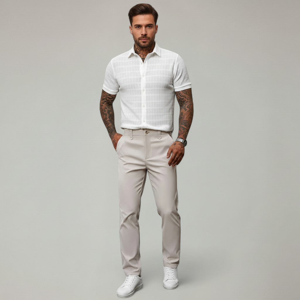 Monorez - Casual Regular Fit Dress Trousers