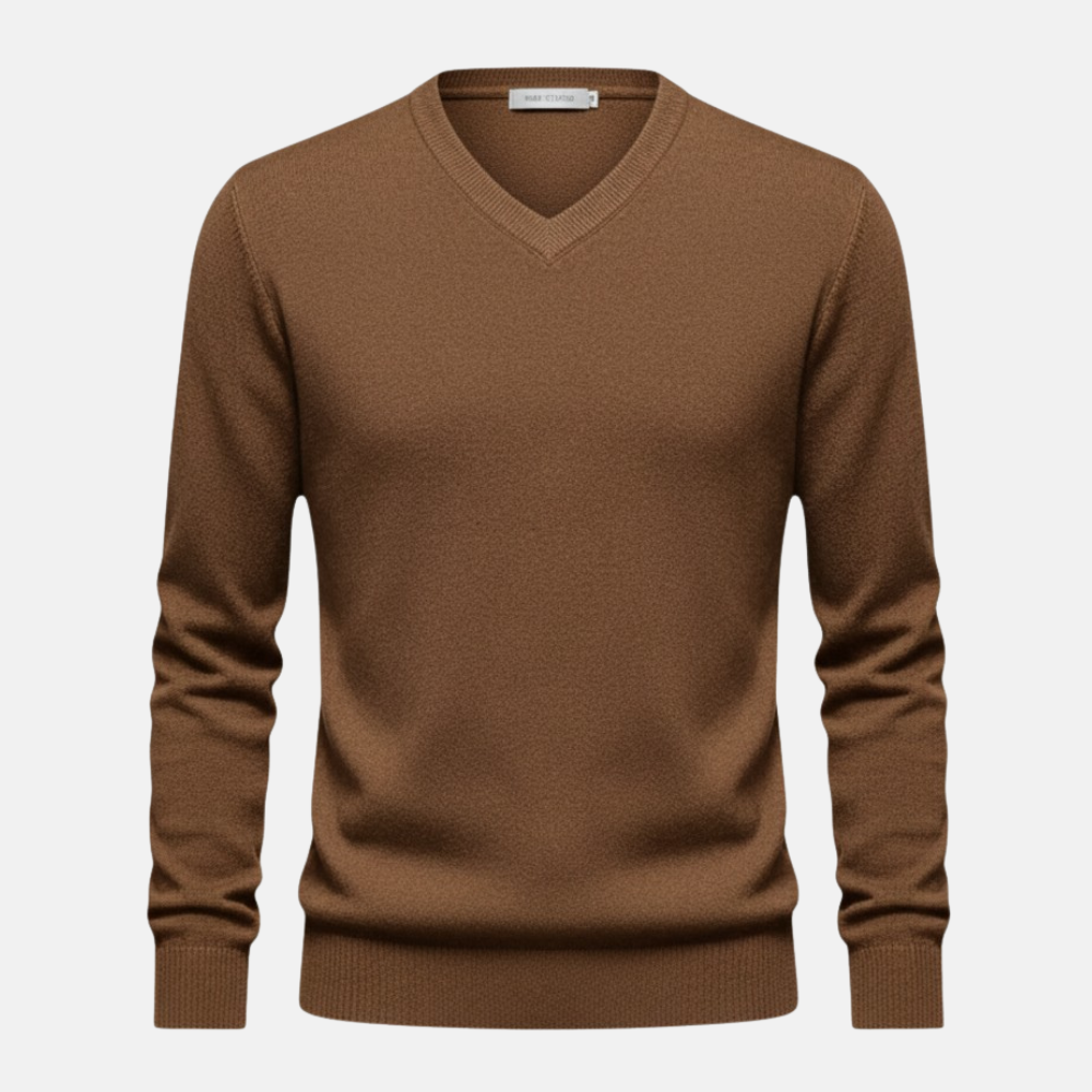 Monorez | Men’s Stretch Knit V-Neck Pullover