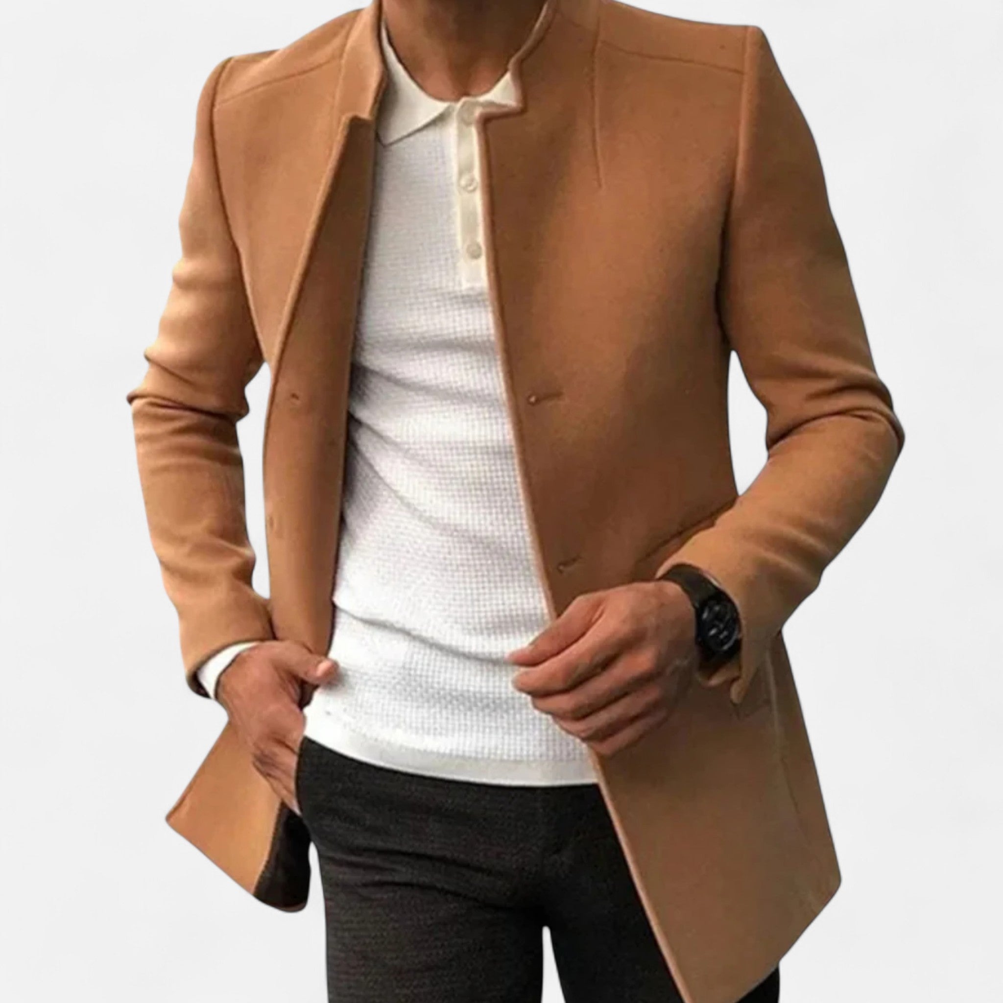 Monorez | Men’s Classic Tailored Coat – Effortless Comfort