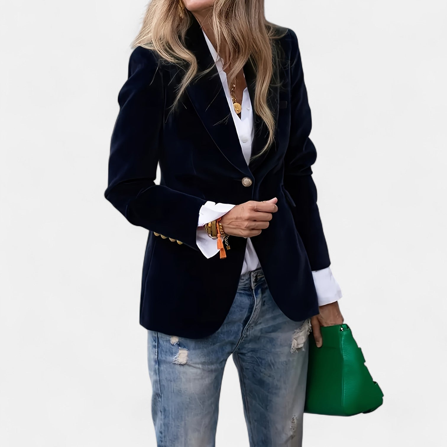 Monorez - Regular Fit Mid-Stretch Single-Button Blazer