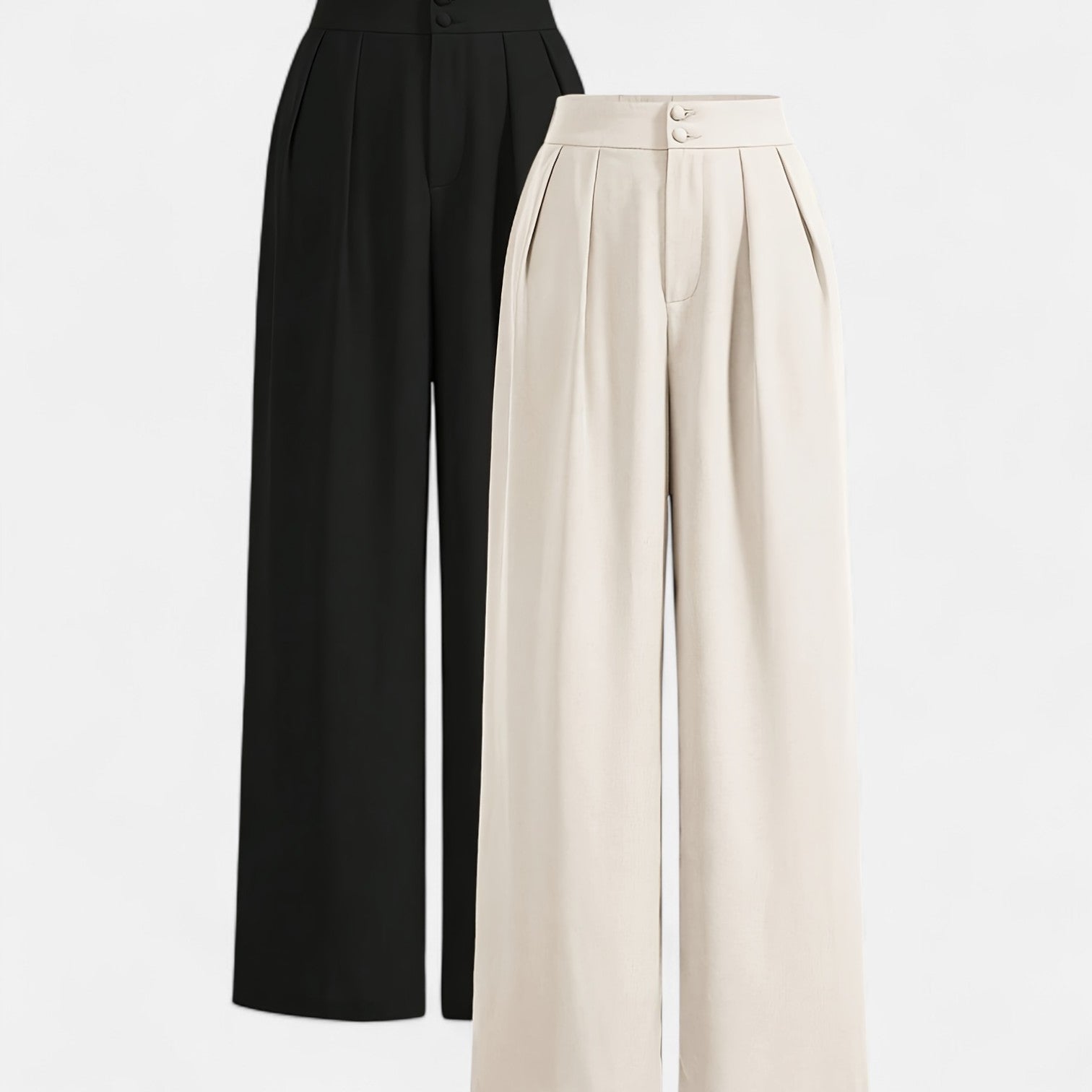 Monorez - 2-Pack High-Waisted Relaxed-Fit Pants