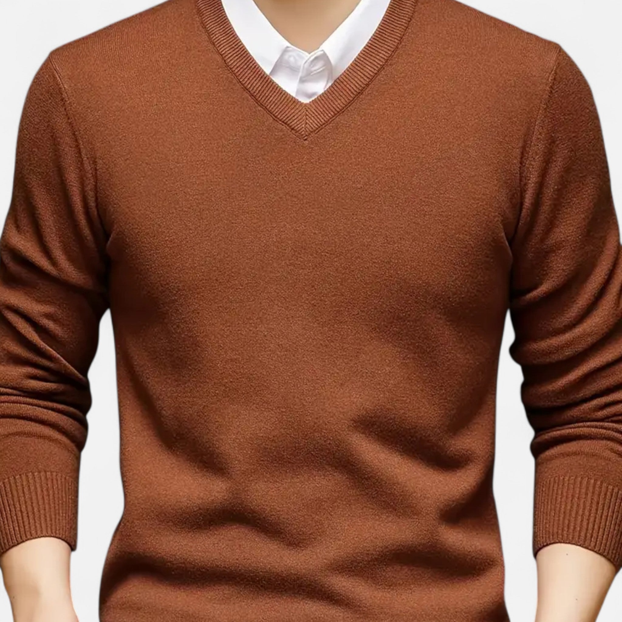 Monorez | Men’s Stretch Knit V-Neck Pullover