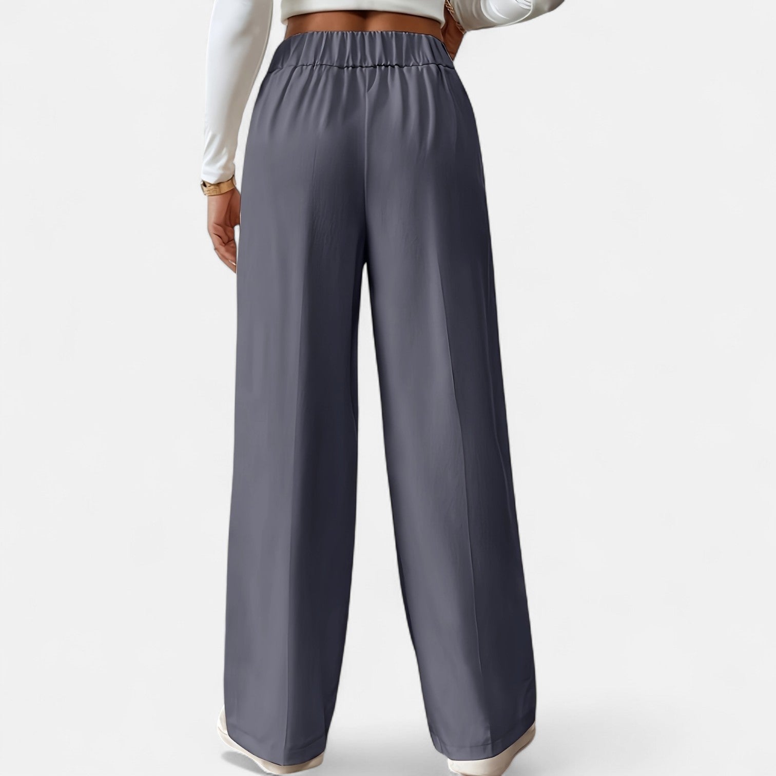 Monorez - Comfortable High-Waist Relaxed Fit Pants