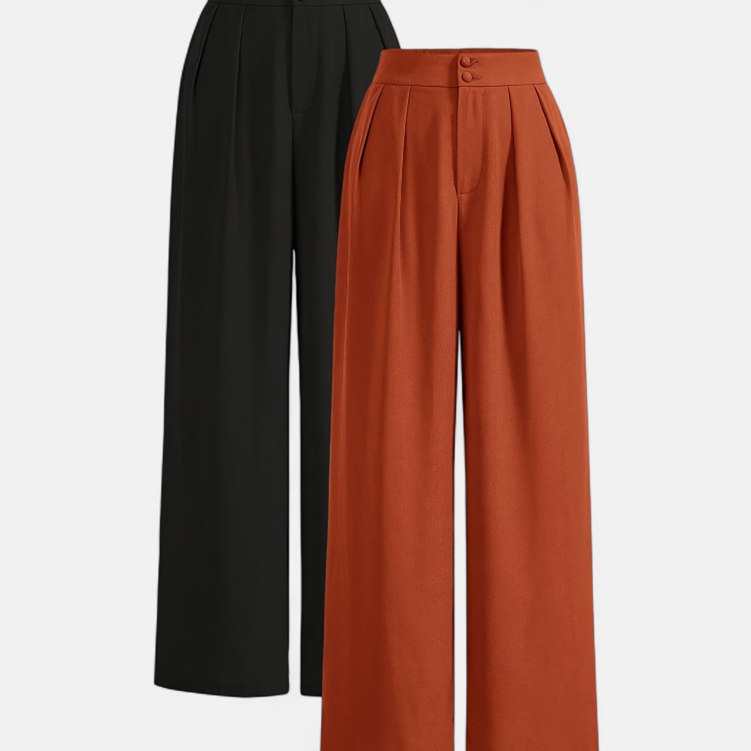 Monorez - 2-Pack High-Waisted Relaxed-Fit Pants
