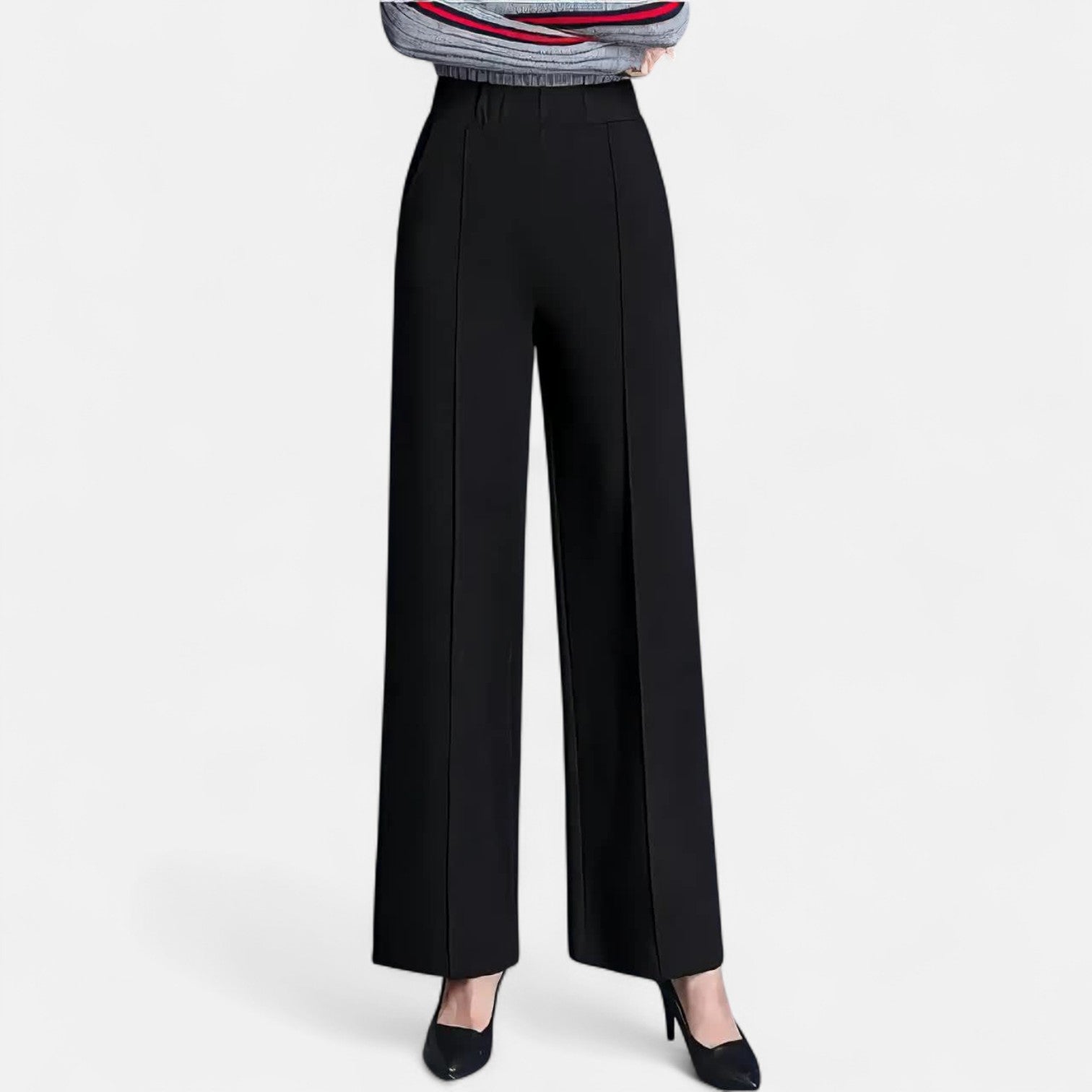 Monorez - Women'S Elegant High-Waist Wide-Leg Pants with Side Pockets