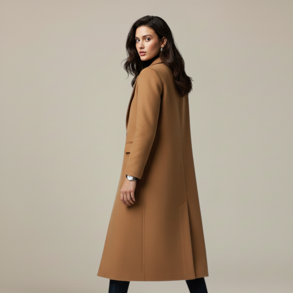 Monorez - Women’s Overcoat – Lapel Collar Elegance
