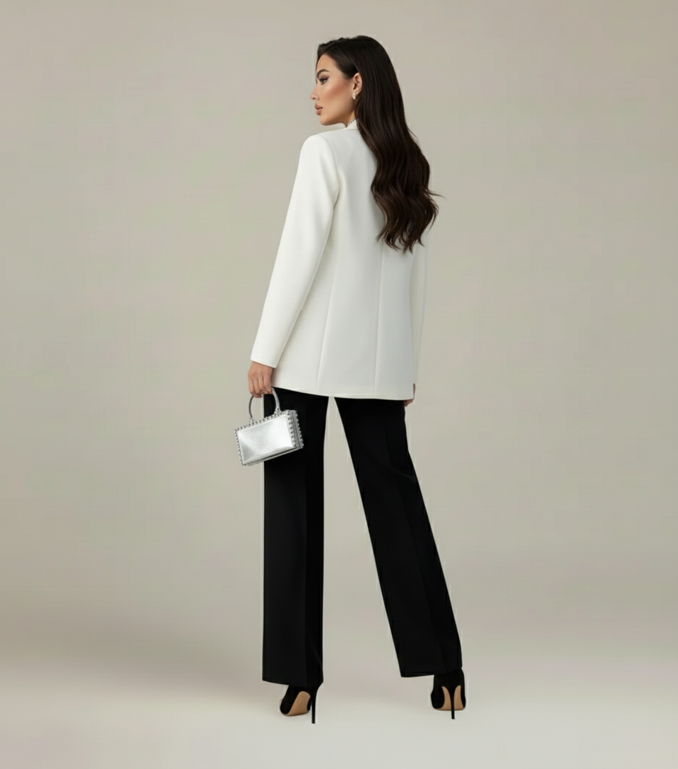 Monorez - High Waist Pintuck Straight Leg Women's Pants