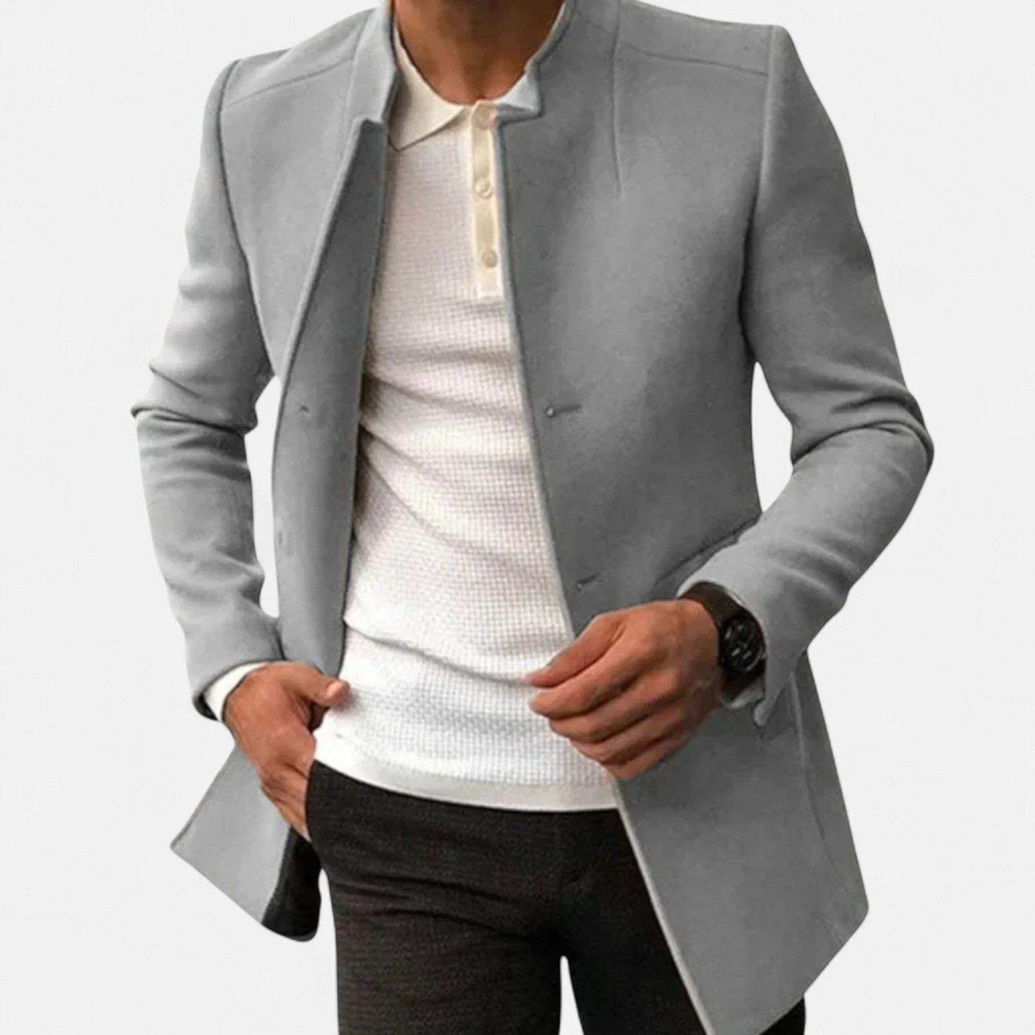 Monorez | Men’s Classic Tailored Coat – Effortless Comfort