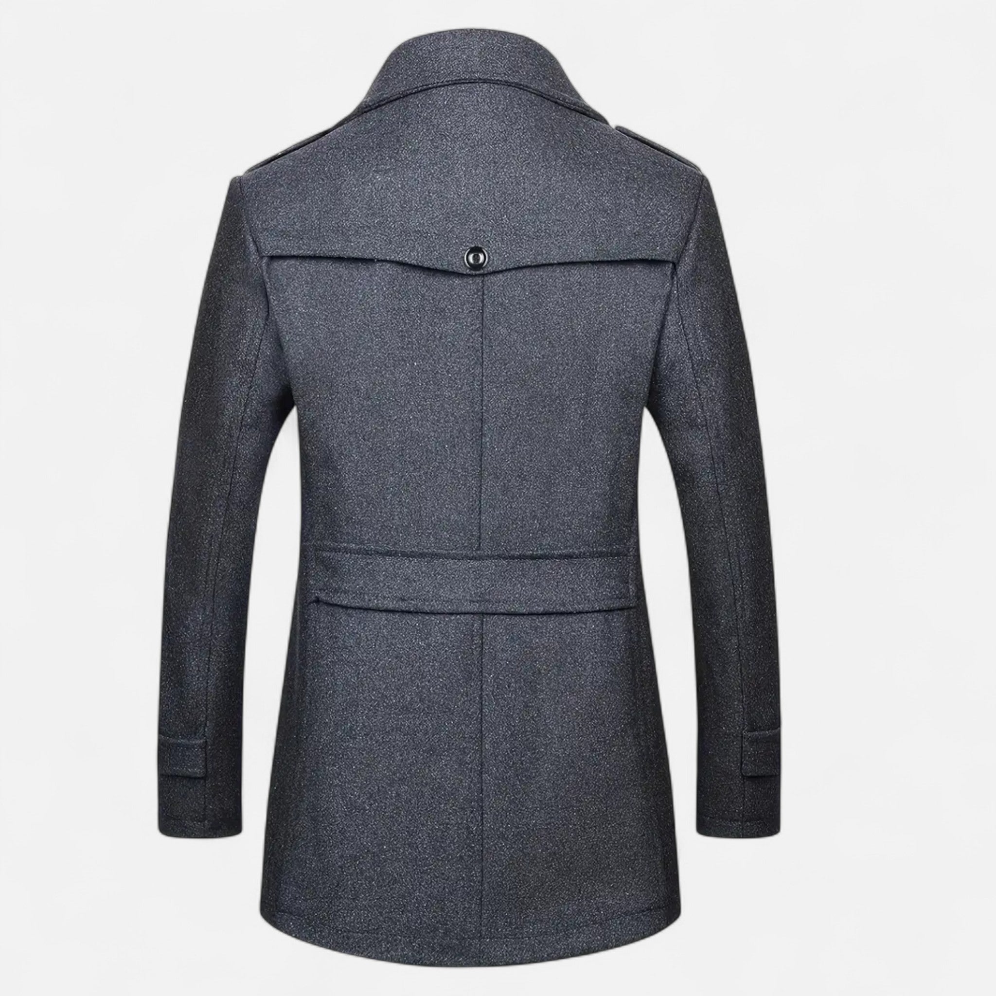 Monorez | Men’s Double-Breasted Tweed Coat – Caramel Heritage